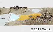 Physical Panoramic Map of Bunyaruguru, semi-desaturated