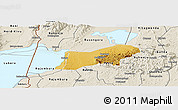 Physical Panoramic Map of Bunyaruguru, shaded relief outside