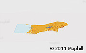 Political Panoramic Map of Bunyaruguru, cropped outside