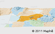 Political Panoramic Map of Bunyaruguru, lighten