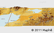 Political Panoramic Map of Bunyaruguru, physical outside
