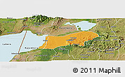 Political Panoramic Map of Bunyaruguru, satellite outside