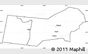 Blank Simple Map of Bunyaruguru, cropped outside