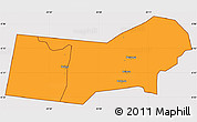 Political Simple Map of Bunyaruguru, cropped outside