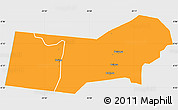Political Simple Map of Bunyaruguru, single color outside