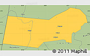Savanna Style Simple Map of Bunyaruguru