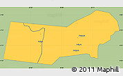 Savanna Style Simple Map of Bunyaruguru, single color outside