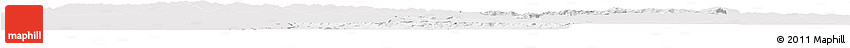 Silver Style Horizon Map of Bushenyi, single color outside