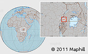 Gray Location Map of Igara, highlighted parent region, hill shading