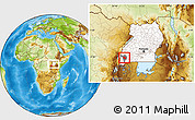 Physical Location Map of Igara, highlighted country, highlighted parent region, within the entire country