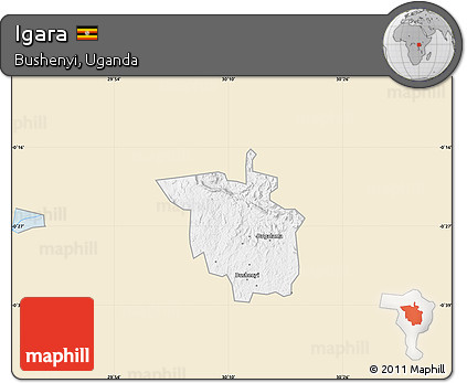 Classic Style Map of Igara, single color outside