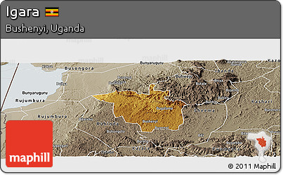 Physical Panoramic Map of Igara, semi-desaturated