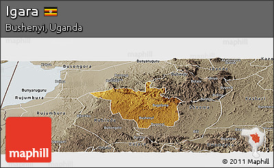 Physical Panoramic Map of Igara, semi-desaturated
