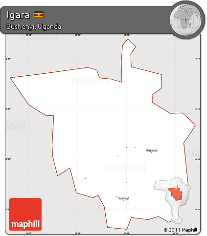 Classic Style Simple Map of Igara, cropped outside