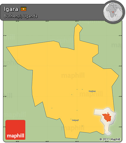 Savanna Style Simple Map of Igara, cropped outside