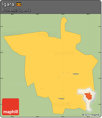 Savanna Style Simple Map of Igara, single color outside
