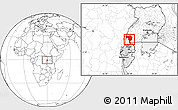Blank Location Map of Bushenyi