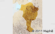 Physical Map of Bushenyi, lighten