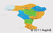 Political Panoramic Map of Bushenyi, cropped outside