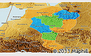 Political Panoramic Map of Bushenyi, physical outside