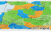 Political Panoramic Map of Bushenyi, political shades outside