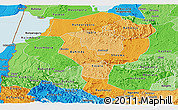 Political Shades Panoramic Map of Bushenyi