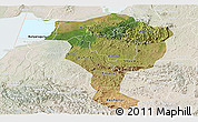 Satellite Panoramic Map of Bushenyi, lighten