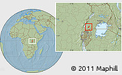 Savanna Style Location Map of Sheema, hill shading