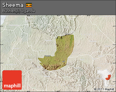 Satellite Map of Sheema, lighten