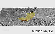Satellite Panoramic Map of Sheema, desaturated