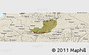 Satellite Panoramic Map of Sheema, shaded relief outside