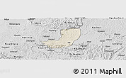 Shaded Relief Panoramic Map of Sheema, desaturated
