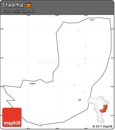 Blank Simple Map of Sheema, cropped outside
