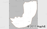 Gray Simple Map of Sheema, cropped outside