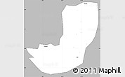 Gray Simple Map of Sheema, single color outside