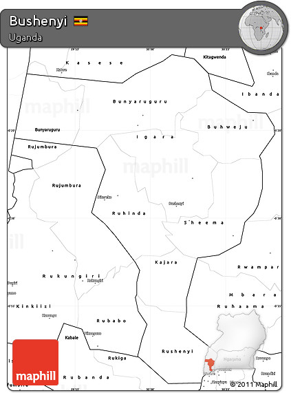 Blank Simple Map of Bushenyi