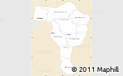 Classic Style Simple Map of Bushenyi, single color outside