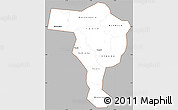 Gray Simple Map of Bushenyi, cropped outside