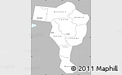 Gray Simple Map of Bushenyi, single color outside
