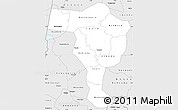 Silver Style Simple Map of Bushenyi