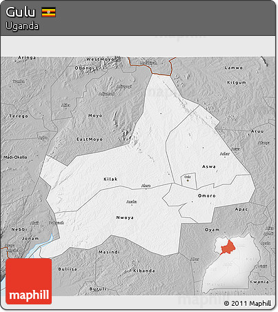 Gray 3D Map of Gulu
