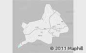Gray 3D Map of Gulu, single color outside