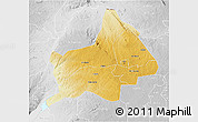 Physical 3D Map of Gulu, lighten, desaturated