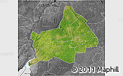 Satellite 3D Map of Gulu, desaturated