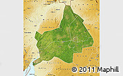 Satellite Map of Gulu, physical outside