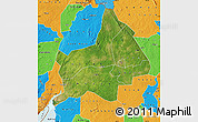 Satellite Map of Gulu, political outside