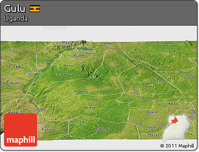 Satellite Panoramic Map of Gulu