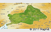 Satellite Panoramic Map of Gulu, physical outside