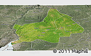 Satellite Panoramic Map of Gulu, semi-desaturated