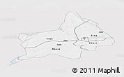 Silver Style Panoramic Map of Gulu, single color outside